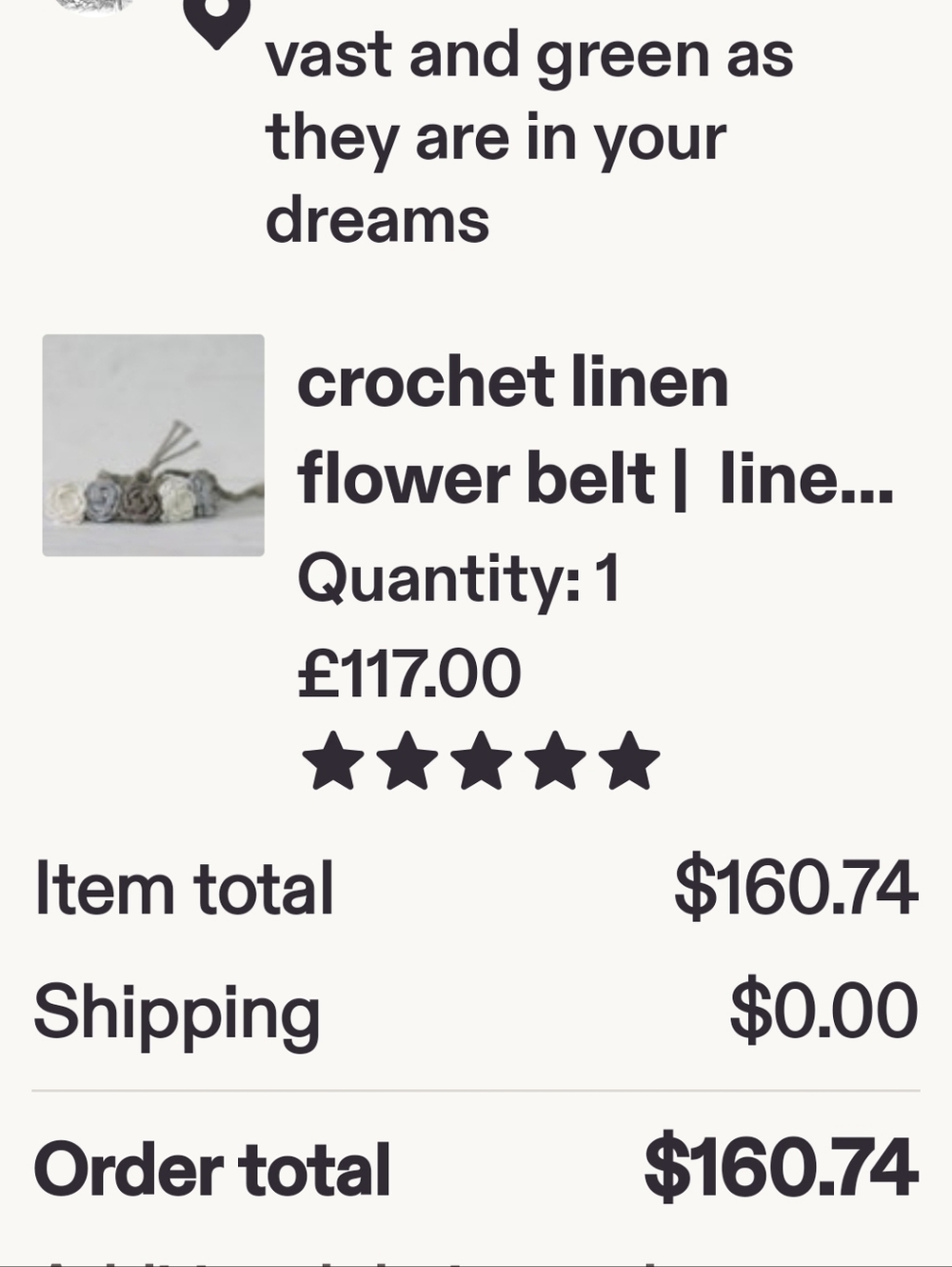 New Knock Knock Linen Handmade Crochet Floral Belt Head Band - Picture 12 of 12